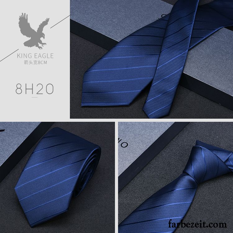 Krawatte Herren High-end Business Beruf Verheiratet Bräutigam Formelle Kleidung Blau
