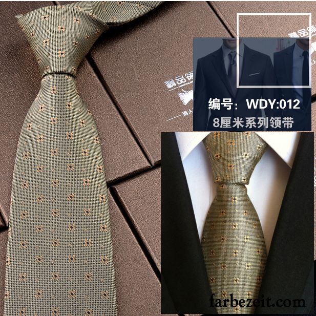 Krawatte Herren Student Geschenkbox Formelle Kleidung Streifen Bräutigam Verheiratet Navy Blue Grün Schwarz