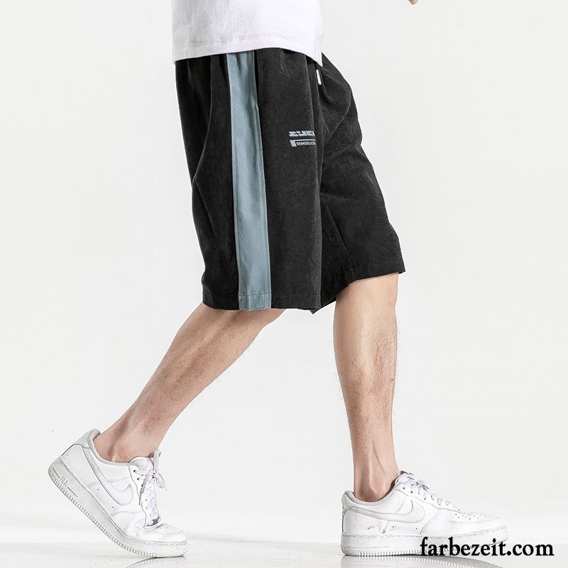 Kurze Hosen Herren Neue Lose Sommer Trend Freizeit Sandfarben Schwarz