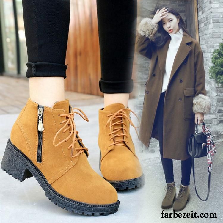 Kurzschaft Damen Plus Samt Dick Herbst England Schuhe Kurze Neue Gefrostet Winter Martin Stiehlt Kaufen