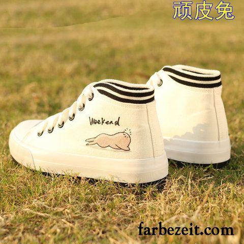 Lackschuhe Damen Flach Tuch Schuhe Casual Plateauschuhe Schüler Dicke Sohle Herbst Langschaft Flache Skaterschuhe Feder Rabatt