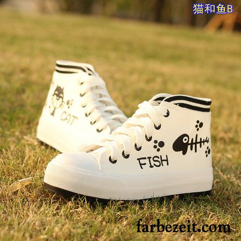 Lackschuhe Damen Flach Tuch Schuhe Casual Plateauschuhe Schüler Dicke Sohle Herbst Langschaft Flache Skaterschuhe Feder Rabatt