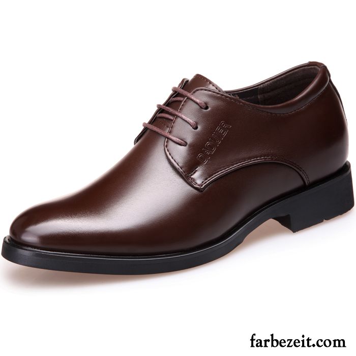 Lackschuhe Herren Schwarz Schnürung Geschäft Schuhe Erhöht Lederschue Trend Sommer Echtleder Spitze Hochzeit Schuhe England Casual Rabatt