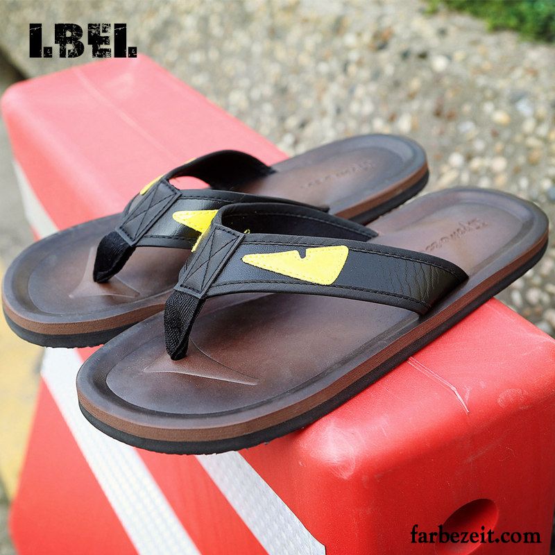 Lammfell Pantoffeln Herren Sommer Strand Pantolette Mode Trend Dicke Sohle Schuhe England Rutschsicher Persönlichkeit Kaufen