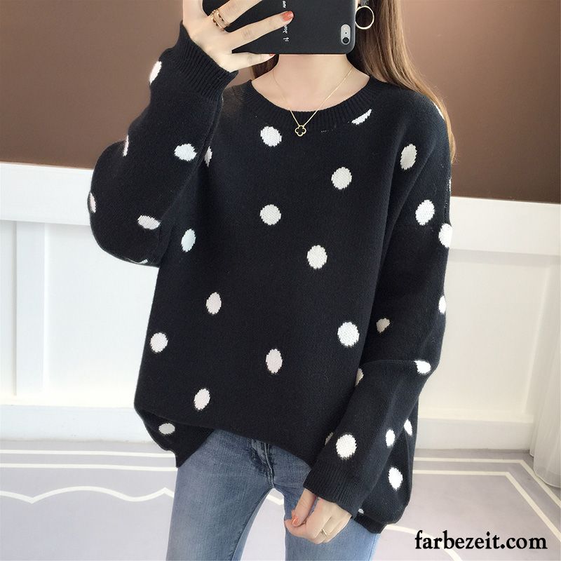 Langarm Pullover Damen Violett Strickwaren Pullover Hell Winter Neu Lose Mantel Herbst Verdickung Günstig