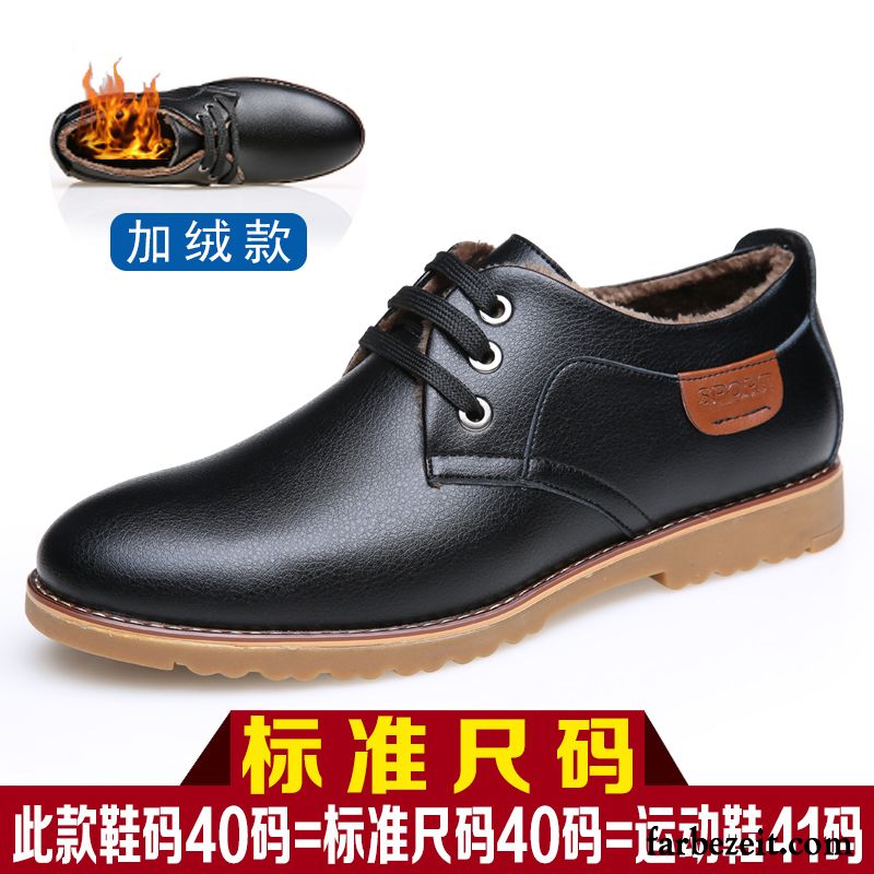 Leder Herrenschuhe Lederschue Oxford Sohle Plus Samt Casual Herren Trend Baumwolle Schuhe Geschäft Winter Jugend Günstig