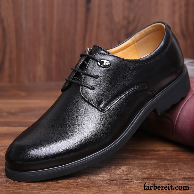 Leder Herrenschuhe Schwarz Geschäft Große Größe Feder Herbst Schuhe Herren Lederschue Hochzeit Schuhe Erhöht England Casual