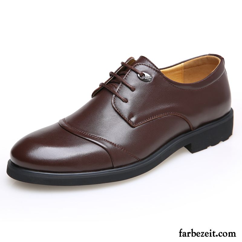 Leder Herrenschuhe Schwarz Geschäft Große Größe Feder Herbst Schuhe Herren Lederschue Hochzeit Schuhe Erhöht England Casual