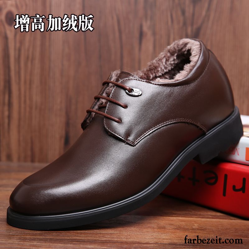 Leder Herrenschuhe Schwarz Geschäft Große Größe Feder Herbst Schuhe Herren Lederschue Hochzeit Schuhe Erhöht England Casual