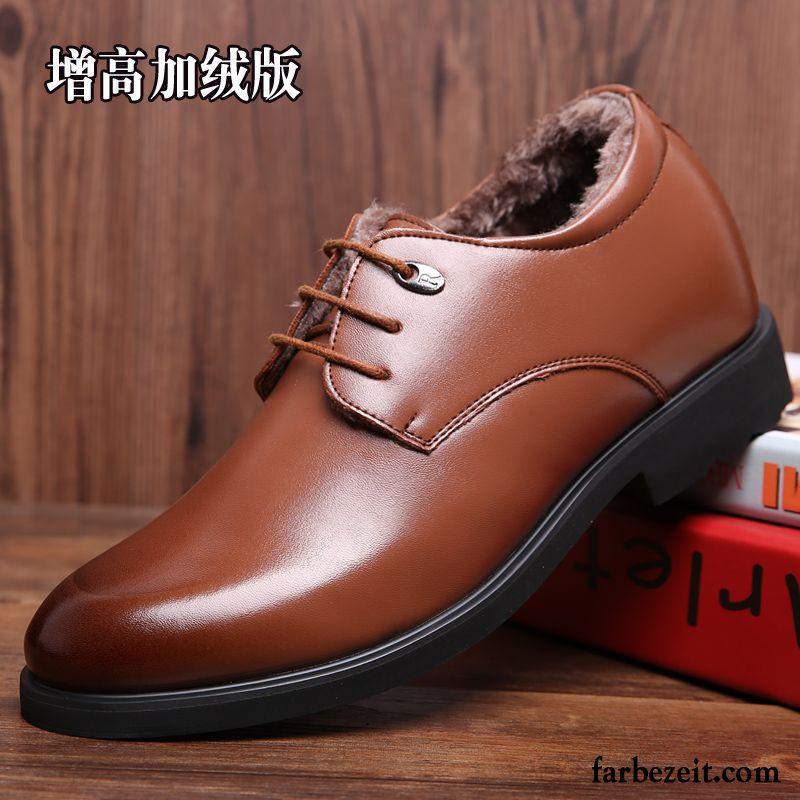 Leder Herrenschuhe Schwarz Geschäft Große Größe Feder Herbst Schuhe Herren Lederschue Hochzeit Schuhe Erhöht England Casual