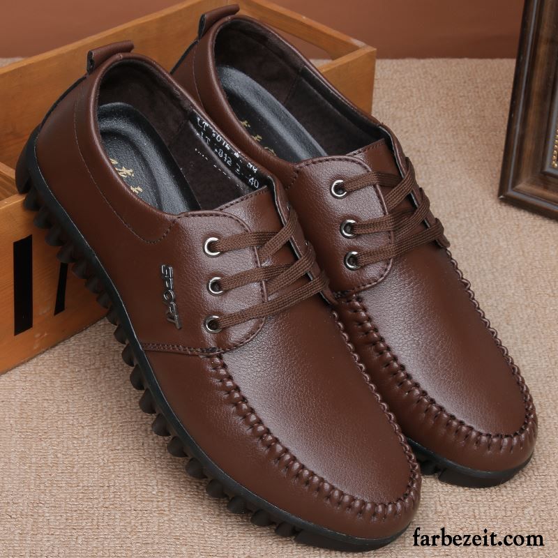 Leder Schuhe Männer Lederschue Geschäft Casual Niedrig Winter Plus Samt England Weiche Sohle Thermische Herren Baumwolle Schuhe