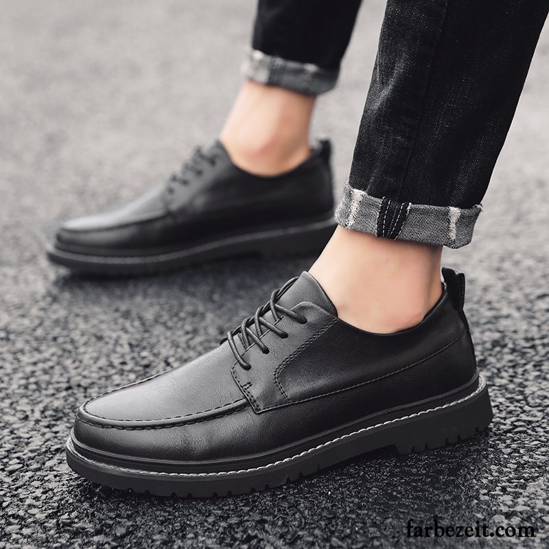 Lederschuhe Herren Allgleiches Herbst Trend Schön Casual England Braun