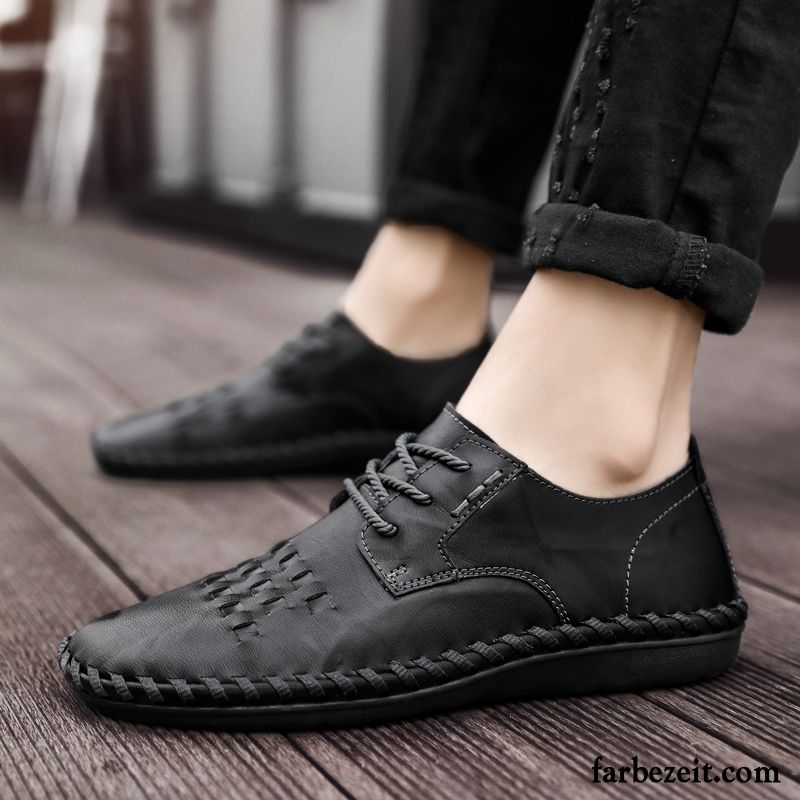 Lederschuhe Herren Große Größe Trend Echtleder Lederschue Allgleiches Casual Braun