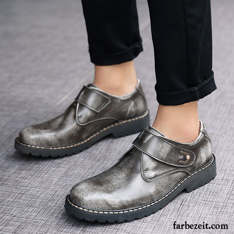 Lederschuhe Herren Slip-on Rutschsicher Neue Herbst Cargo Trend Braun