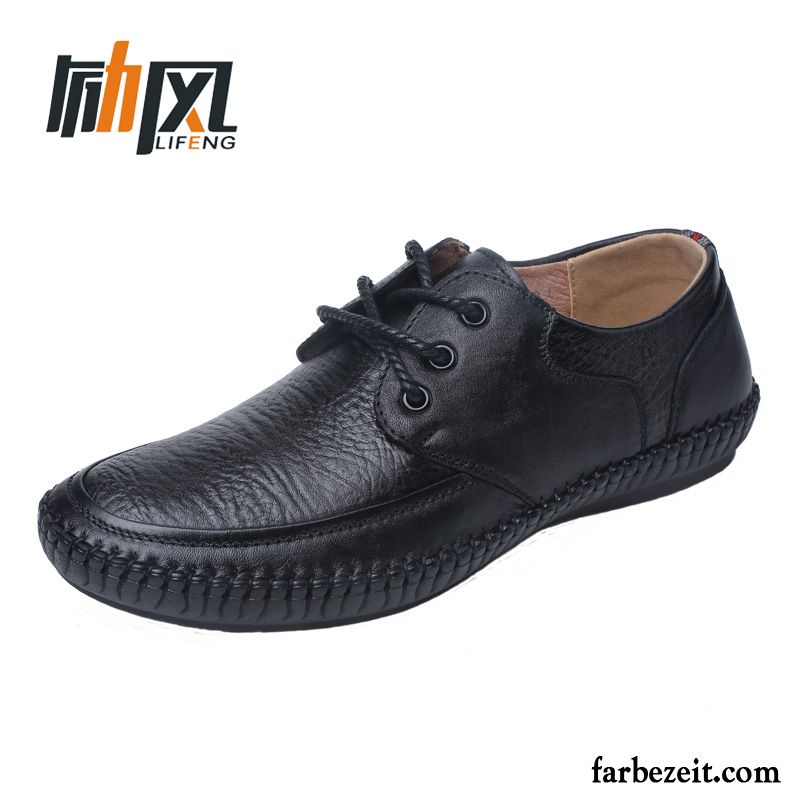 Lederschuhe Leder Schuhe Lederschue Casual Herren Herbst Echtleder Atmungsaktiv England Oberleder Kaufen