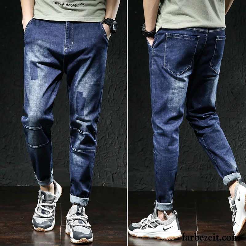 Herren Jeans Straight Leg Trend Lose Jeans Harlan Lange Plus Samt Schwarz Große Größe Hose Dünn Herbst Verkaufen