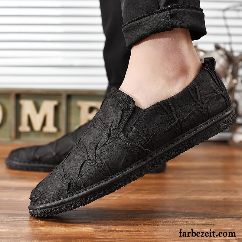 Leichte Herrenschuhe Slip-on Casual Herren Faul Schwarz Persönlichkeit Sommer Trend Schuhe Neue Allgleiches Lederschue Verkaufen