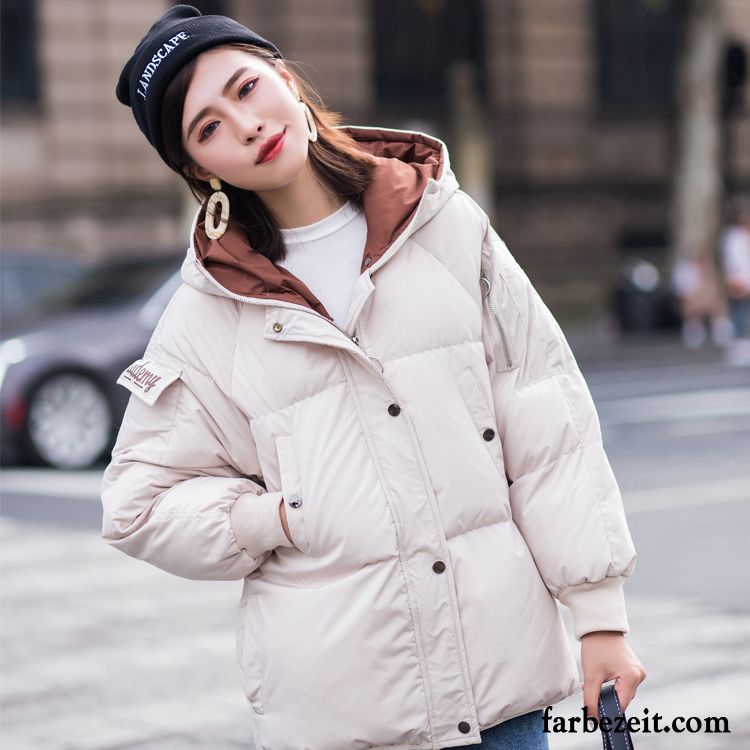 Leichte Steppjacke Damen Grün Winter Baumwollgepolsterte Einfach Neu Baumwolle Mode Rosa Schüler Kurzer Absatz Billig