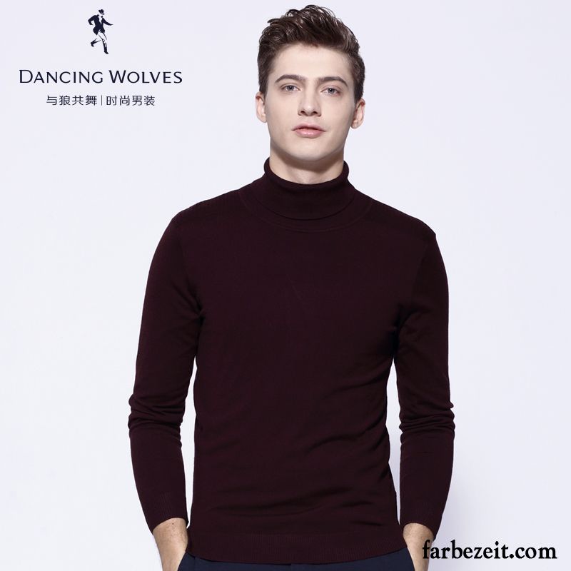 Leinen Pullover Herren Winter Rein Pullover Unteres Hemd Strickwaren Herbst Wolf Neue Günstig