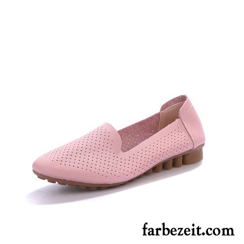 Loafer Schuhe Damen Leder Flache Neue Schuhe Schnürschuhe Gelb Echtleder Alle Jahreszeiten Casual Oberleder Halbschuhe Verkaufen