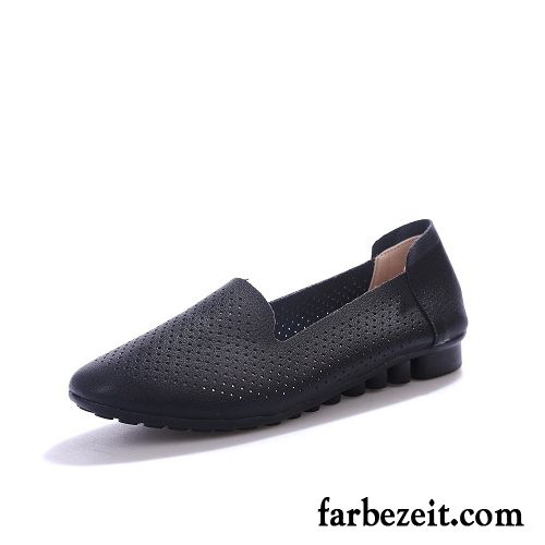 Loafer Schuhe Damen Leder Flache Neue Schuhe Schnürschuhe Gelb Echtleder Alle Jahreszeiten Casual Oberleder Halbschuhe Verkaufen