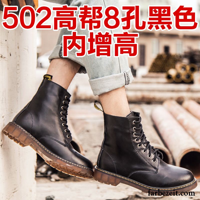 Luxus Schuhe Herren Hohe Feder Martin Stiehlt Lovers Schuhe Echtleder Kurze Trend England Cargo Retro