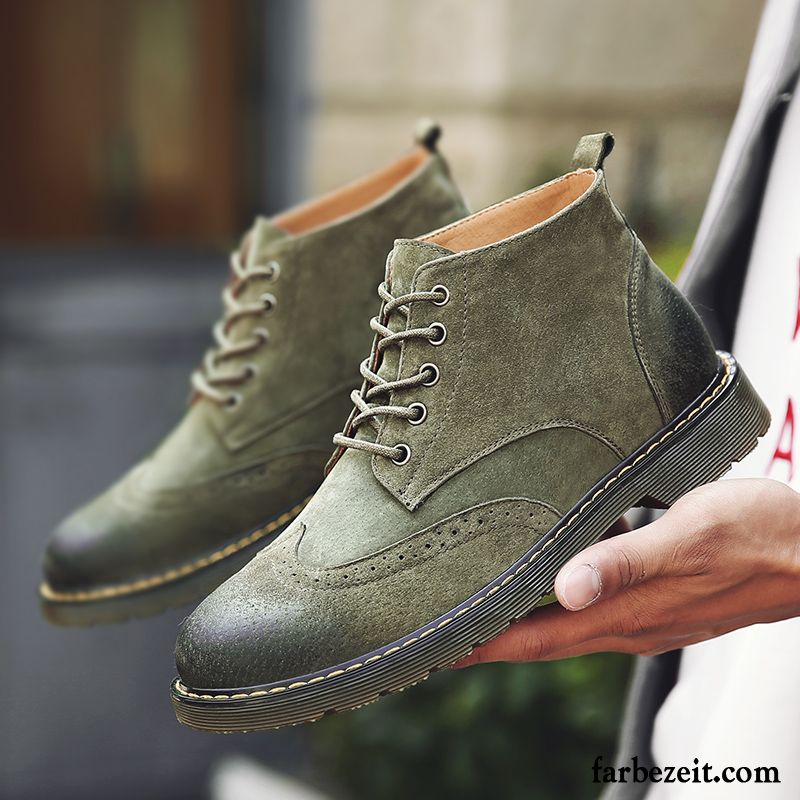 Mode Boots Männer Neue Retro Arbeitsschuhe Herren Tief Winter Martin Stiehlt Tragen Grau England Mode Casual Herbst Günstig