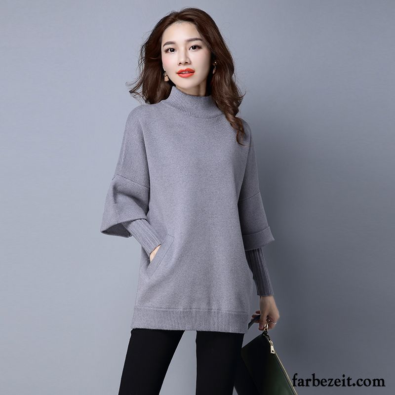 Mode Damen Pullover Strickwaren Lose Pullover Herbst Neu Große Größe Winter Trend Verdickung Überzieher Langer Abschnitt Schläger Kaufen