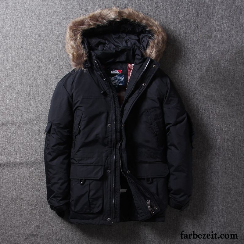 Mode Daunenjacke Herren Groß Überzieher Sonderangebot Daunenjacke Trend Neu Verdickung Langer Abschnitt Verkaufen