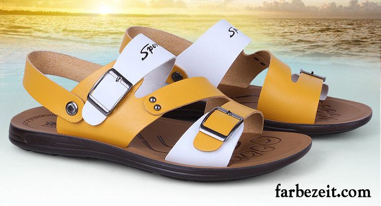 Mode Männer Schuhe Schuhe Sommer Trend Herren Schüler Neue Sandalen Teenager Jugend Weiß Billig