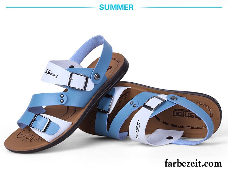 Mode Männer Schuhe Schuhe Sommer Trend Herren Schüler Neue Sandalen Teenager Jugend Weiß Billig