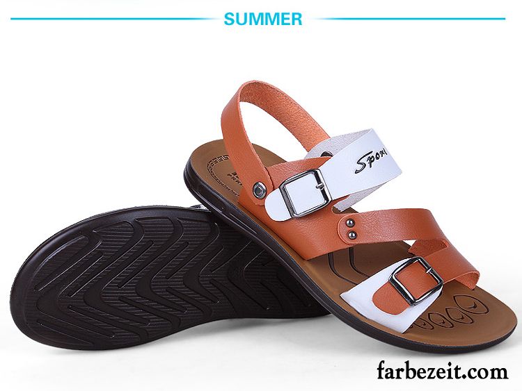 Mode Männer Schuhe Schuhe Sommer Trend Herren Schüler Neue Sandalen Teenager Jugend Weiß Billig