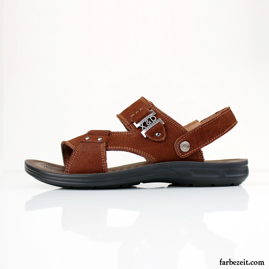 Mode Sandalen Herren Strand Hausschuhe Sommer Leder Sandalen Oberleder Atmungsaktiv Kaufen