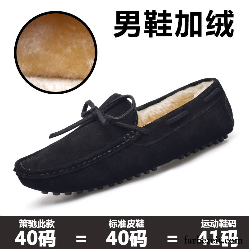 Mode Schuhe Herren Jugend Faul Trend Echtleder Feder Fahrschuhe Casual Allgleiches Sommer Gefrostet Günstig