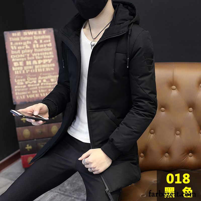 Mode Steppjacke Herren Daunenjacke Jugend Langer Abschnitt Winter Schlank Trend Überzieher Winterkleidung Neu Kaufen