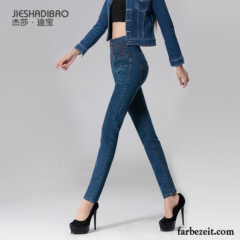 Modische Damenjeans Schlank Plus Samt Hose Neu Verdickung Dünn Damen Große Größe Licht Jeans Elastisch Hohe Taille Kaufen