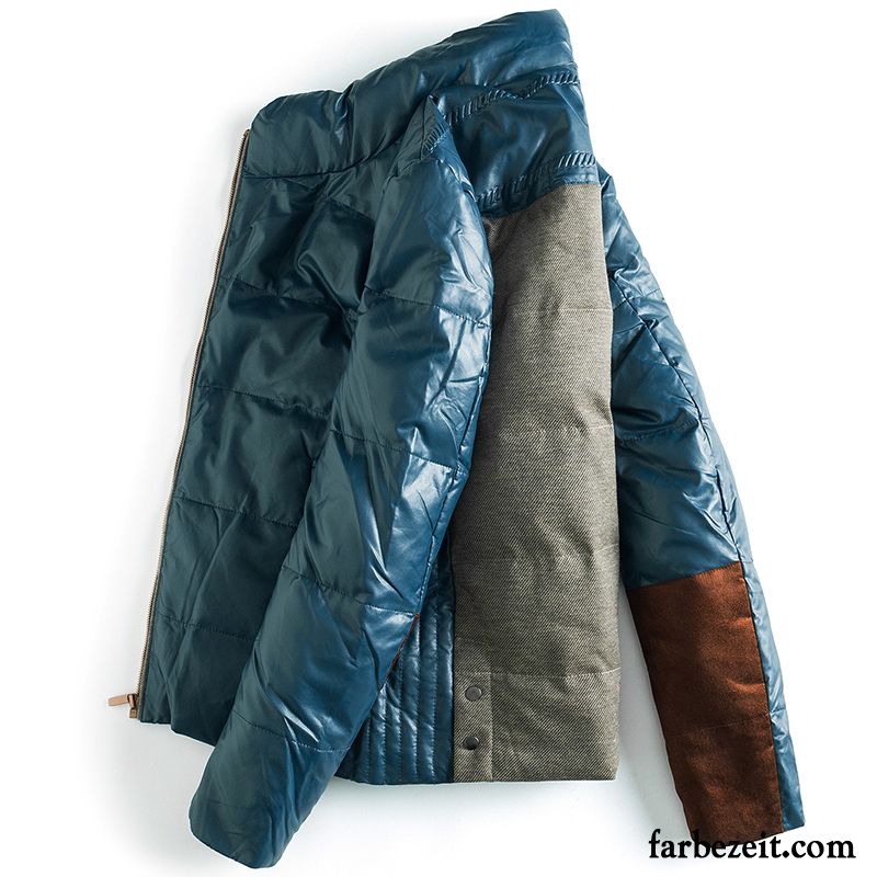 Modische Daunenjacke Herren Winter Daunenjacke Gemütlich Dünn Herbst Jugend Hell Licht Blau Warme Feder Mode Kurzer Absatz Günstig