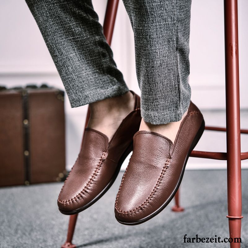 Männer Schuhe Online Casual Feder England Lederschue Herren Weiche Sohle Schuhe Geschäft Echtleder Trend Günstig