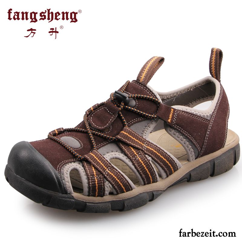 Männer Schwarz Sandalen Strand Sommer Draussen Schuhe England Herren Atmungsaktiv Casual Trend Jugend Mode Günstig