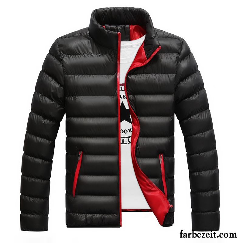 Outdoor Daunenjacke Herren Neu Plus Samt Überzieher Kleider Baumwollgepolsterte Winter Verdickung Schwarz Baumwolle Günstig