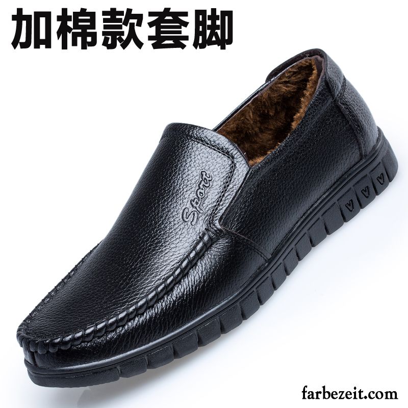 Passende Schuhe Zum Anzug Echtleder Lederschue Plus Samt Baumwolle Schuhe Winter Weiche Sohle Casual Thermische Herren Kaufen