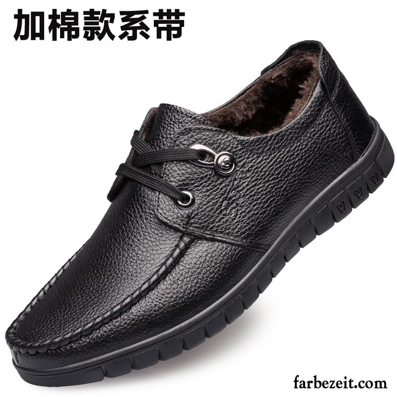 Passende Schuhe Zum Anzug Echtleder Lederschue Plus Samt Baumwolle Schuhe Winter Weiche Sohle Casual Thermische Herren Kaufen