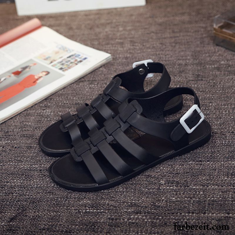 Plateau Sandalen Weiß Rutschsicher Schuhe Strand Damen Flache Neue Schüler Sandalen Sommer Rom Rabatt