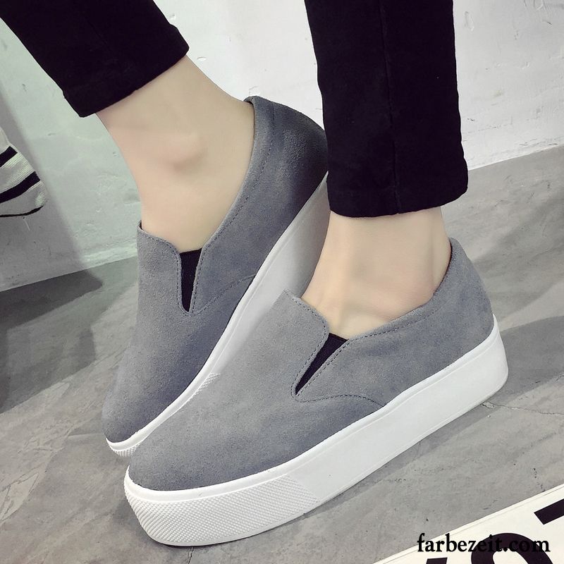 Plateau Schnürschuhe Damen Neue Schnürschuhe Echtleder Flache Herbst Casual Feder Plateauschuh Halbschuhe Günstig