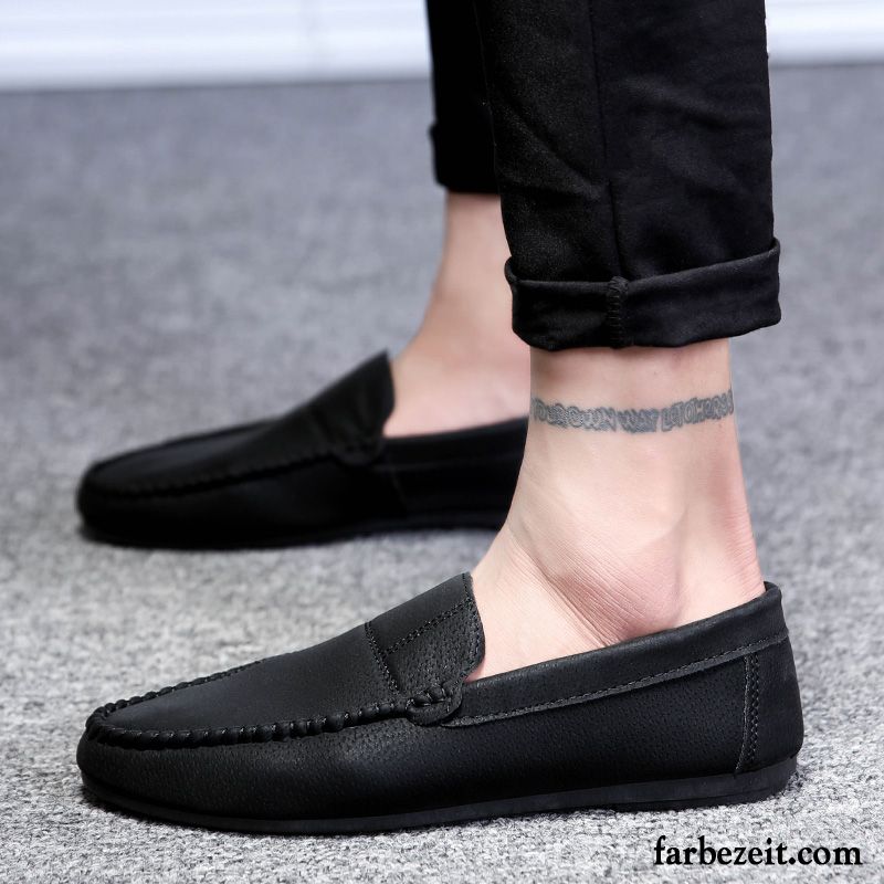 Plateauschuhe Herren Trend Faul Neue Herbst England Rot Casual Lederschue Persönlichkeit Schuhe Allgleiches