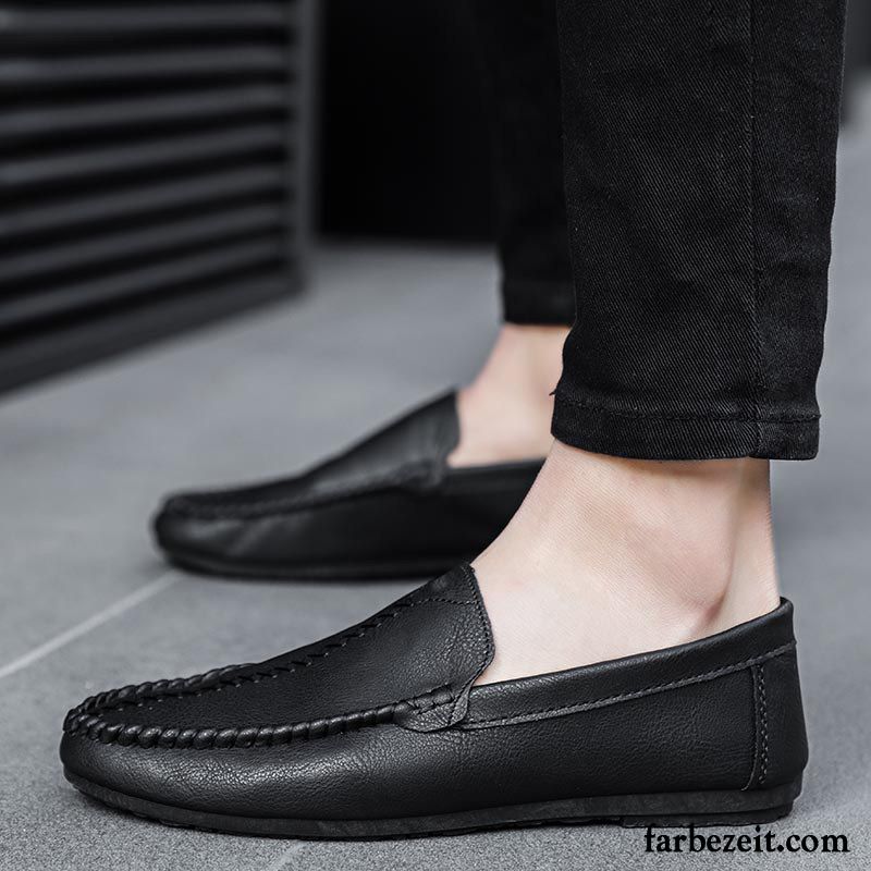 Plateauschuhe Herren Trend Faul Neue Herbst England Rot Casual Lederschue Persönlichkeit Schuhe Allgleiches