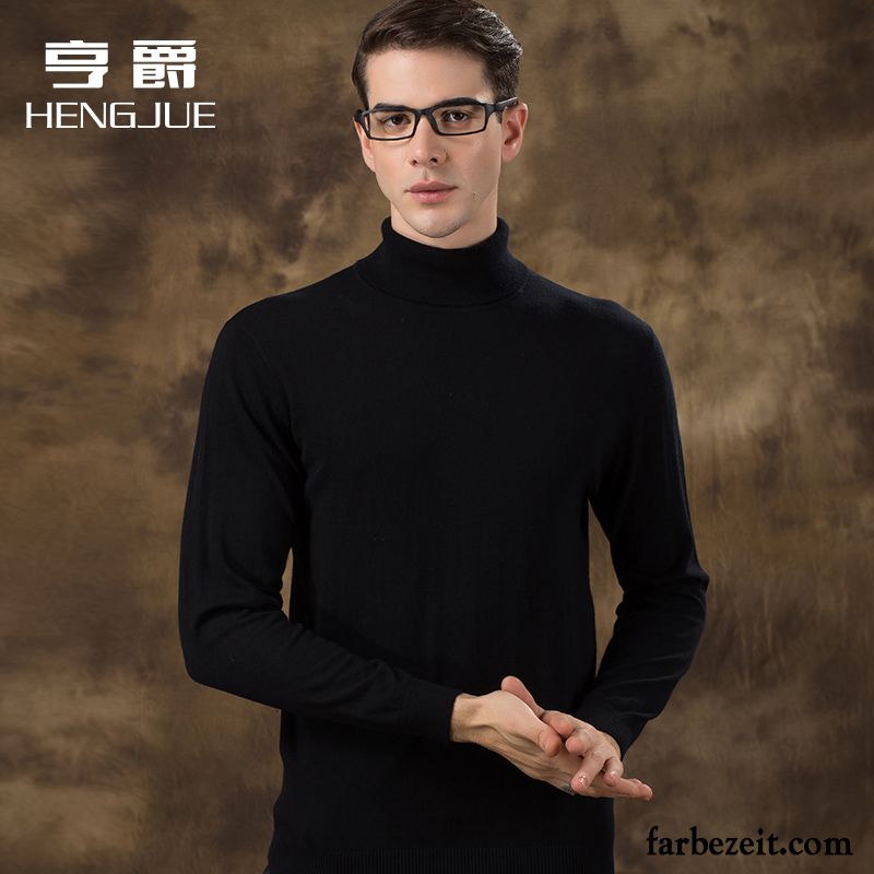 Pullover Kaschmir Herren Dünn Trend Große Größe Strickwaren Rollkragen Wollpullover Rein Winter Verdickung Herbst Sale