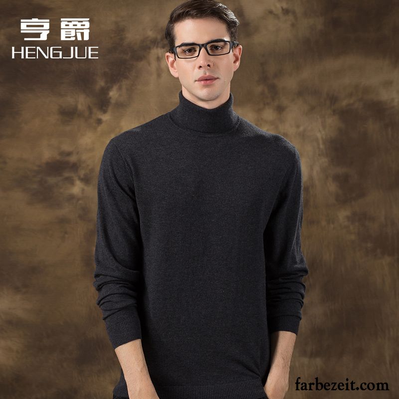 Pullover Kaschmir Herren Dünn Trend Große Größe Strickwaren Rollkragen Wollpullover Rein Winter Verdickung Herbst Sale