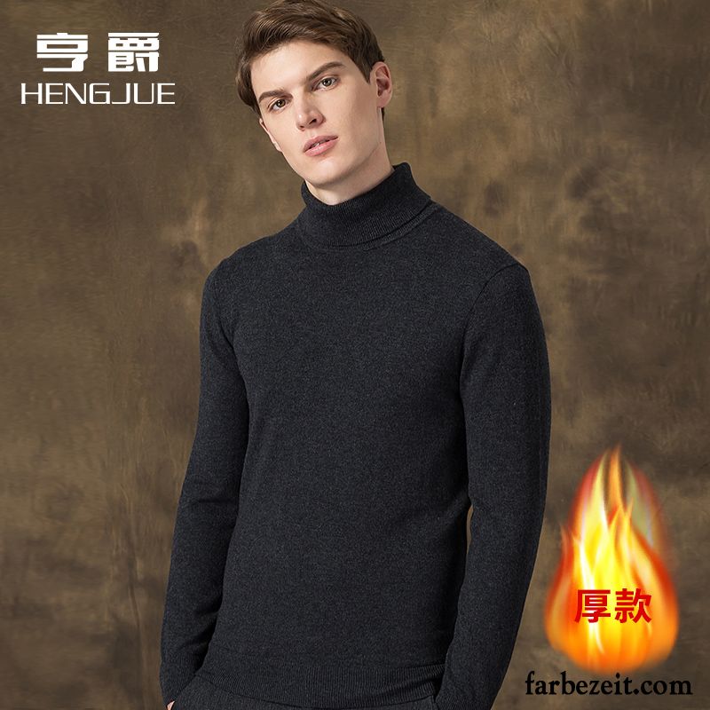 Pullover Kaschmir Herren Dünn Trend Große Größe Strickwaren Rollkragen Wollpullover Rein Winter Verdickung Herbst Sale