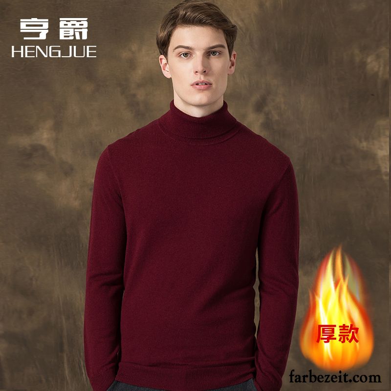 Pullover Kaschmir Herren Dünn Trend Große Größe Strickwaren Rollkragen Wollpullover Rein Winter Verdickung Herbst Sale